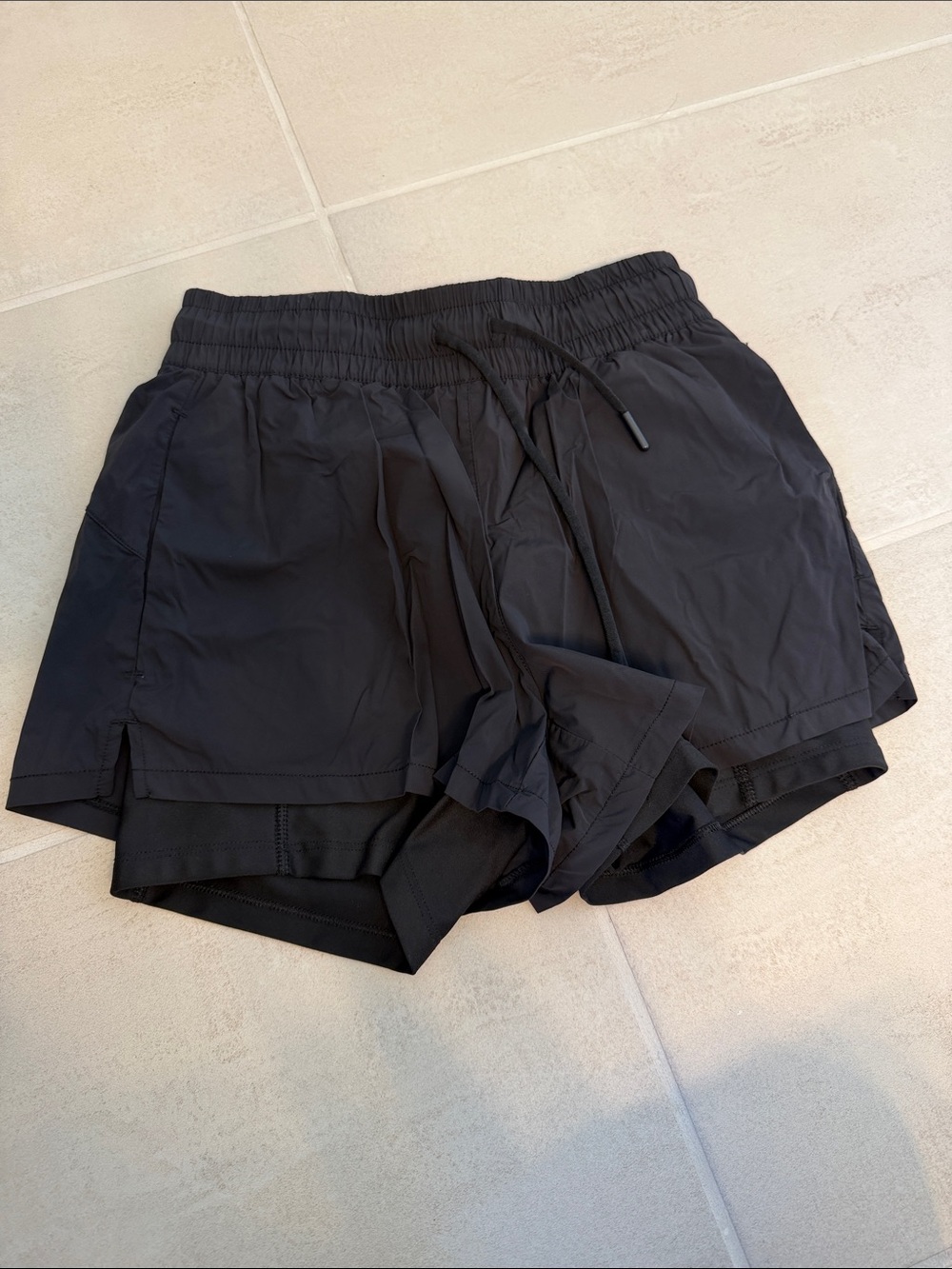 Spyder Black Athletic Split-Hem Running Shorts